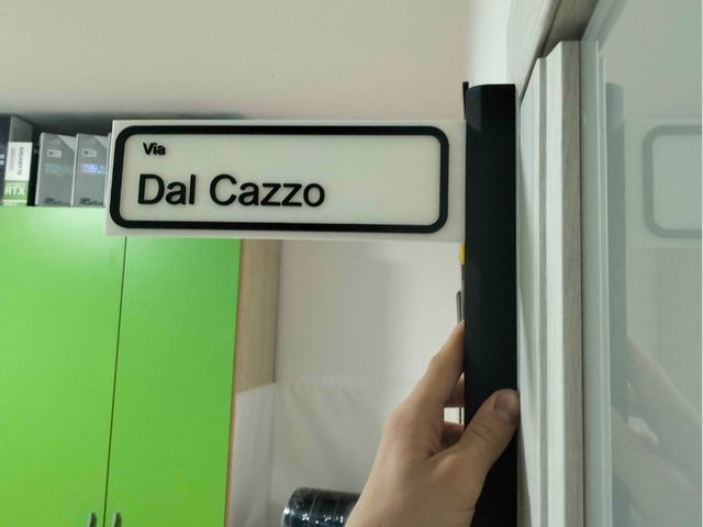 Segnale stradale personalizzato stampato in 3D